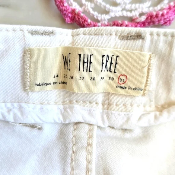 FREE PeopleWe The Free White Denim Shes ALL that Mini Skirt Size 31 - Picture 3 of 8